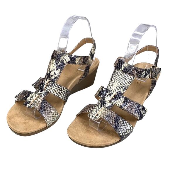 Vionic Women’s Glenda Natural Snakeskin Wedge Sandal Size US 7 - Picture 5 of 11